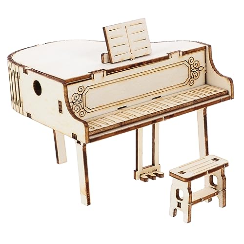 KOMBIUDA Kasten Partytischdekoration Office Table Decoration Klavier-Puzzle- Musikalisches Holzpuzzle Handwerk Basteldekoration Aus Holz Selber Machen Wohnkultur Hölzern von KOMBIUDA