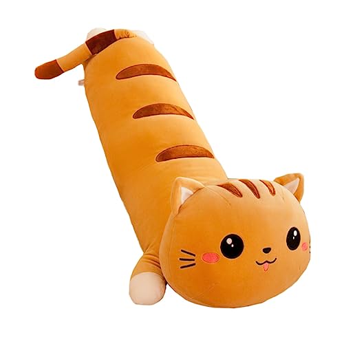 KOMBIUDA Langes Plüschpuppenspielzeug Katze Stofftier Wurfkissen Für Kinder Kuscheltier Katze Katzenkissen Zum Kuscheln von KOMBIUDA