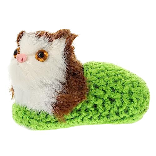 KOMBIUDA Katzenschmuck spielerisch Figuren Tiere Plüsch Spaß Kuscheltier Animal Figures Cutie Cats Kinderkuscheltier spielkatze katzenartiges Katzenfigur Garn Green KOMBIUDA Katzenschmuck spielerisch Figuren Tiere Plüsch Spaß Kuscheltier Animal Figures Cutie Cats Kinderkuscheltier spielkatze katzenartiges Katzenfigur Garn Green von KOMBIUDA