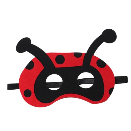KOMBIUDA Partygeschenke Für Kinder Cosplay-Maske für Kinder Marienkäfer Geschenke Augenbinden für Kinder Party-Augenmasken Partymasken für Kinder Halloween rot Tierische Maske von KOMBIUDA