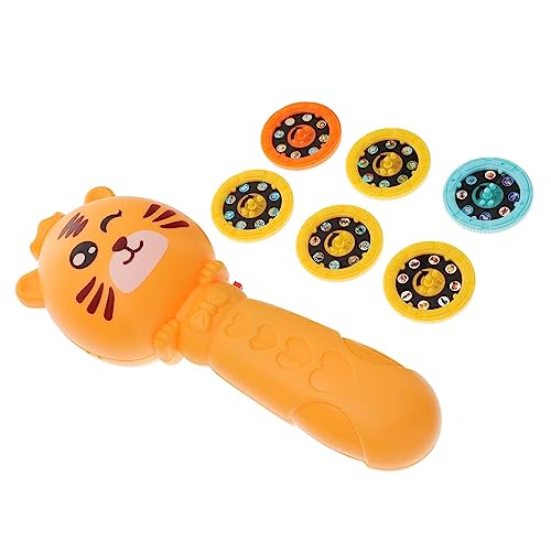 KOMBIUDA Kinderprojektor Taschenlampe mit Tiermotiven Musik Nachtlicht Lernspielzeug für Kinderzimmer Einfach zu Bedienen Fördert Kognitive Entwicklung und Einschlafhilfe von KOMBIUDA