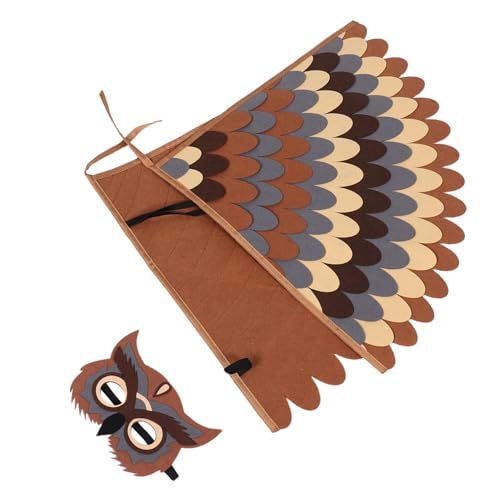 KOMBIUDA Kinderspiel Animal Kostüm mit Filzfedern Eule Huhn Vogel Flügel Umhang und Maske Atmungsaktiv Leicht Langlebig für Rollenspiele Halloween und Partys KOMBIUDA Kinderspiel Animal Kostüm mit Filzfedern Eule Huhn Vogel Flügel Umhang und Maske Atmungsaktiv Leicht Langlebig für Rollenspiele Halloween und Partys von KOMBIUDA