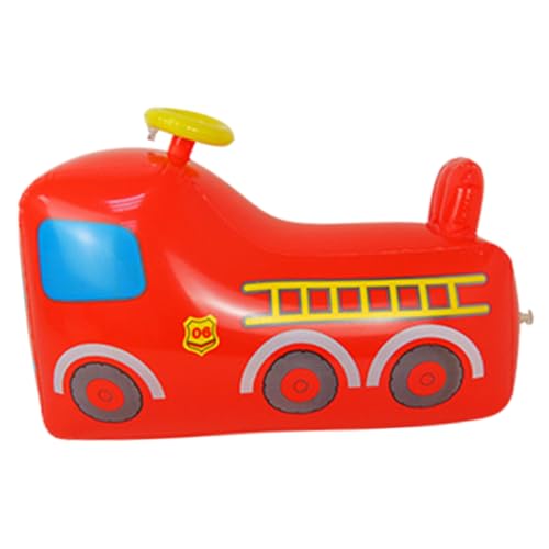 KOMBIUDA Spielzeug Für Kleinkinder LKW-Spielzeug Prallen Weltraumspielzeug Springende Hüpfende Spielzeuge Kinder Feuerwehrauto Kinderspielzeug Rot PVC Baby Wasserbecher Draussen von KOMBIUDA