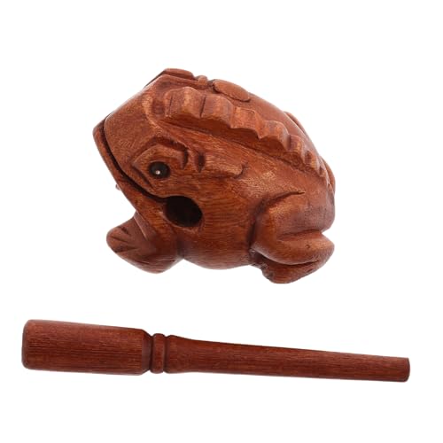 KOMBIUDA Klangspielzeug Holzblock-Musikinstrument Quakender Frosch Aus Holz Musik-Rhythmus- Perkussionsfrosch Frosch Musikinstrument Frosch Dinge Light Brown Hölzern KOMBIUDA Klangspielzeug Holzblock-Musikinstrument Quakender Frosch Aus Holz Musik-Rhythmus- Perkussionsfrosch Frosch Musikinstrument Frosch Dinge Light Brown Hölzern von KOMBIUDA