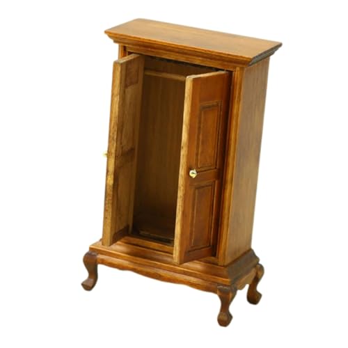 KOMBIUDA Miniatur-doppeltürschrank Aus Holz Puppenhausmöbel Europäisches Design Schlichte Dekoration Kreatives Spielen KOMBIUDA Miniatur-doppeltürschrank Aus Holz Puppenhausmöbel Europäisches Design Schlichte Dekoration Kreatives Spielen von KOMBIUDA