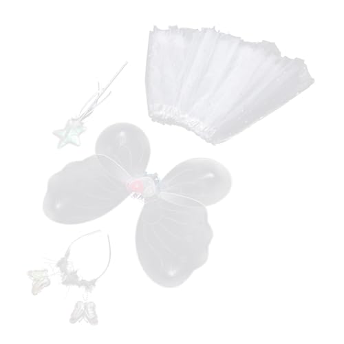 KOMBIUDA Kostüm Mädchen Teilig Tüllrock mit Pailletten Schmetterlingsflügel und Zauberstab für Karneval Geburtstag Party Performance Dress Up Zubehör KOMBIUDA Kostüm Mädchen Teilig Tüllrock mit Pailletten Schmetterlingsflügel und Zauberstab für Karneval Geburtstag Party Performance Dress Up Zubehör von KOMBIUDA