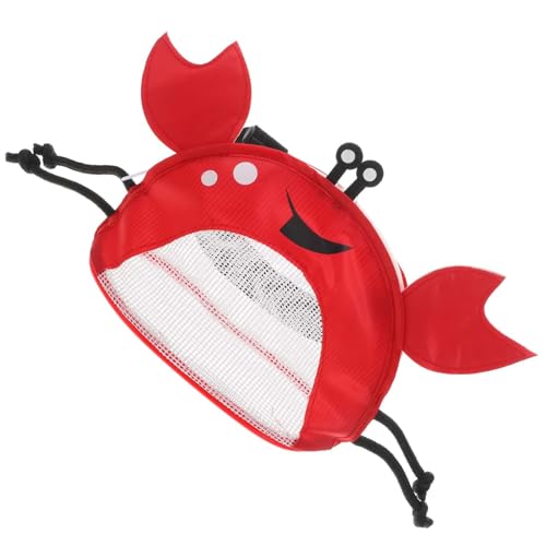 KOMBIUDA Muschelbeutel Zum Sammeln Von Muscheln Netz-Strandtasche Für Kinder Reißverschluss-sammeltasche Für Spielzeug Aufbewahrung Von Strandspielzeug von KOMBIUDA