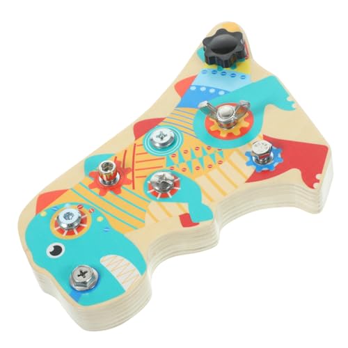 KOMBIUDA Kreatives Holzspielzeug für Dinosaurier Busy Board mit Schraubendreher Fördert Hand Auge Koordination und Kreativität Sicheres und Langlebiges Holzspielzeug für Unabhängiges von KOMBIUDA