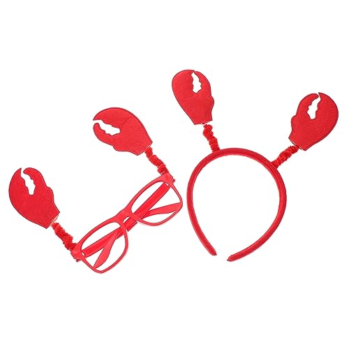 KOMBIUDA Krebsdesign Haarband und Brille für Erwachsenenpartys Teiliges Krebs Haarreif und Brille Süßes Partyzubehör für Unvergessliche Feiern KOMBIUDA Krebsdesign Haarband und Brille für Erwachsenenpartys Teiliges Krebs Haarreif und Brille Süßes Partyzubehör für Unvergessliche Feiern von KOMBIUDA