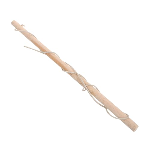 KOMBIUDA Kreiselpeitsche aus Holz holzkreisel Outdoor Geschicklichkeitsspielzeug Altersgerechtes DIY Hölzerner älterer Strang Gyroskop Gummi Beige von KOMBIUDA
