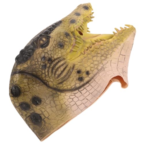 KOMBIUDA Krokodilmaske Maskerade-Maske Gruseliges Halloween-Kostüm gruseliges Tier Cosplay-Maske gruselige Maske Tiermaske Karneval Tierkopf Maske Krokodil-Formmaske Kostümmasken Plastik von KOMBIUDA