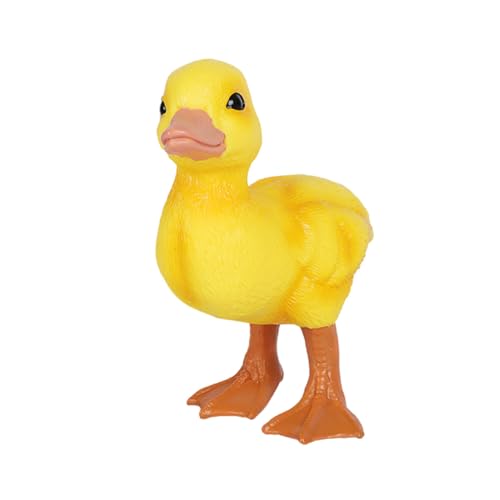 KOMBIUDA Kunststoff Tier Handwerk Decor Simulation Gelb Modell Stofftier Sicher Pädagogisches Desktop Decor von KOMBIUDA