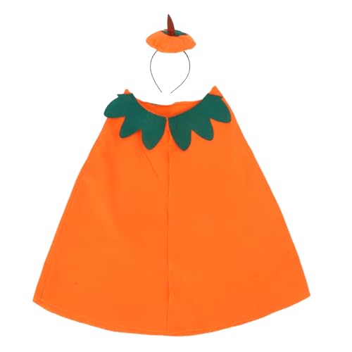 KOMBIUDA Kürbis Kostüm Set Atmungsaktivem Leichtem Vliesstoff mit Orangem Kürbis Umhang und Halloween Haarreif für Jungen Mädchen für Halloween Schulveranstaltungen Kostümpartys und KOMBIUDA Kürbis Kostüm Set Atmungsaktivem Leichtem Vliesstoff mit Orangem Kürbis Umhang und Halloween Haarreif für Jungen Mädchen für Halloween Schulveranstaltungen Kostümpartys und von KOMBIUDA