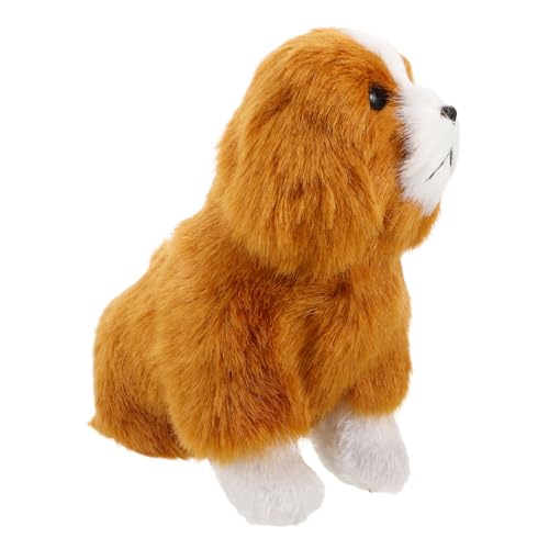 KOMBIUDA Kuscheltier-hundespielzeug: Plüschhundestatue, Realistische Tierfigur – Süßes Simulationswelpenspielzeug Für Kinder – Dekoration Für Geburtstagspartys von KOMBIUDA