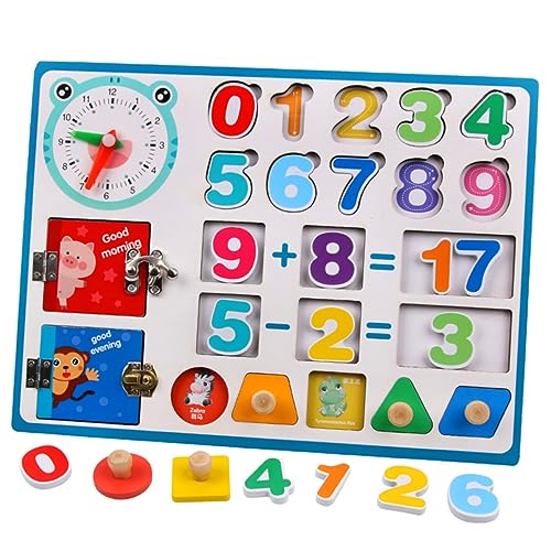 KOMBIUDA Lernspielzeug Für Kleinkinder 1 Set Montessori Addition Und Subtraktion Zahlen Kognitives Für Die Intelligenzentwicklung Pädagogisches Busy Board Für Jungen Und ädchen von KOMBIUDA