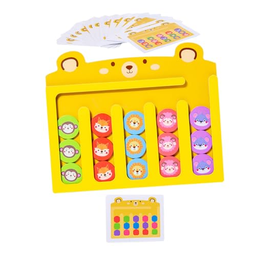 KOMBIUDA Lernspielzeug Holzspielzeug für Sortierspiel mit Tiermotiven und Farben Interaktive Spielweise Motorischen Fähigkeiten und Kognitiven Entwicklung für Reisen und Partys von KOMBIUDA