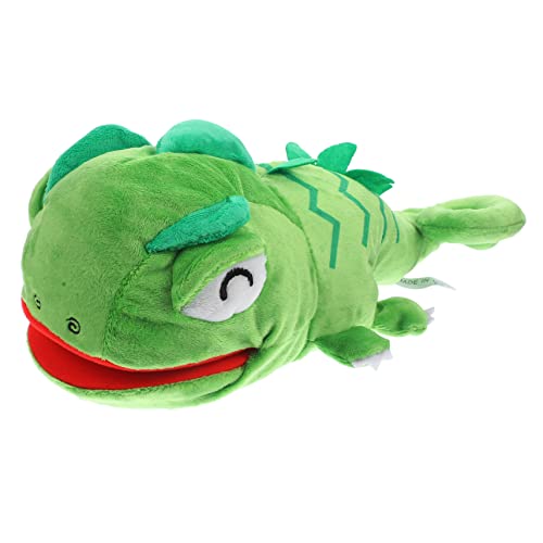KOMBIUDA Lizard Hand Puppet Beweglicher Mund Plüsch Tierhandpuppe für Frühkindliche Bildung Rollenspiele und Geschichtenerzählen für Kleinkinder und Vorschulkinder von KOMBIUDA