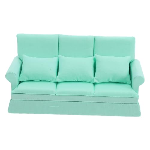 KOMBIUDA Maßstab mit DREI Kissen Modernes Wohnzimmer Möbelset Robustes Realistisches Dollhouse Couch für Puppenhaus Dekoration von KOMBIUDA