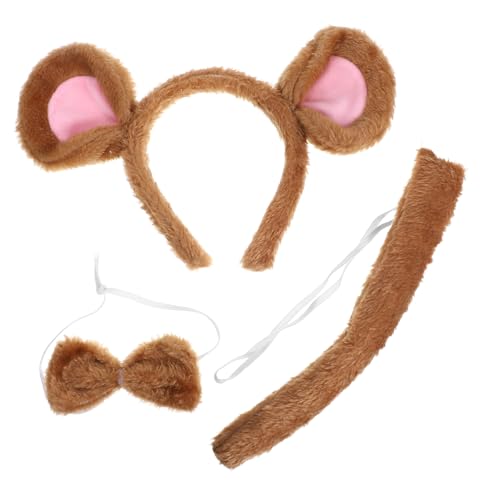 KOMBIUDA Mausohren Haarreif Set mit und Fliege Weiches Cosplay Kostüm Zubehör für Damen Leichtes Tier Party Stirnband für Halloween Karneval Fasching und Maskerade KOMBIUDA Mausohren Haarreif Set mit und Fliege Weiches Cosplay Kostüm Zubehör für Damen Leichtes Tier Party Stirnband für Halloween Karneval Fasching und Maskerade von KOMBIUDA