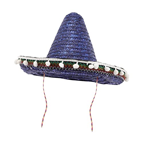 KOMBIUDA Mexikanischer Sombrero Mexikanisches Partyzubehör Bauernhut Mexikanischer Hut Sombrero Sonnenhut Partyzubehör Für Erwachsene Sonnenschutzkappe Sombrero-hüte Hawaii Stroh Bilden von KOMBIUDA