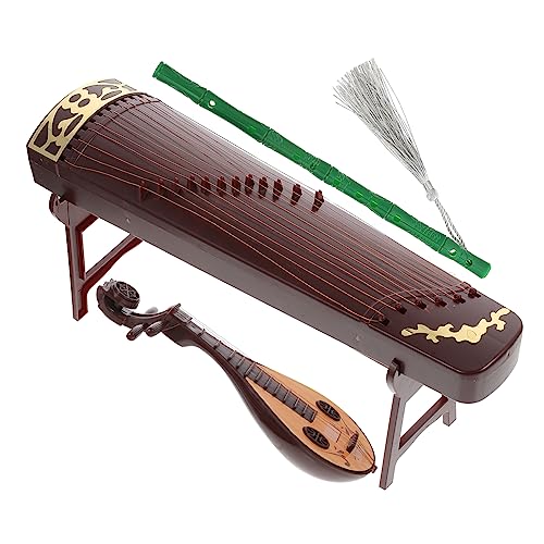 KOMBIUDA Mini Antike Puppenzubehör Chinesische Stil Ornamente mit Pipa Guzheng Dekorative Mini Musikinstrumente für Tischdekoration von KOMBIUDA