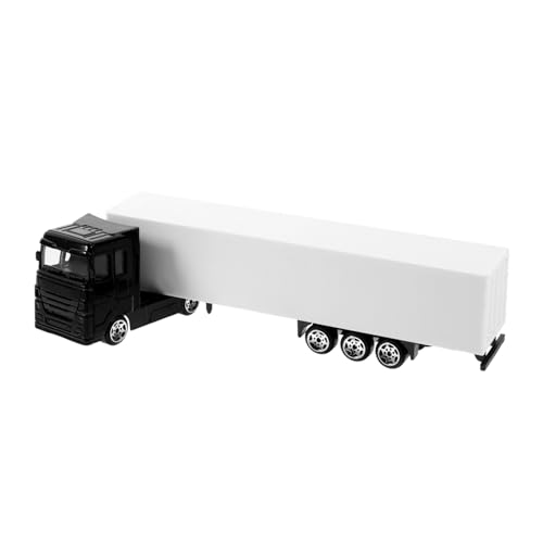 KOMBIUDA Mini Container Truck Model Inertia Drive Alloy Material Für Spielzeug Für Sandbox Und Landschaftsdekoration Schwarz von KOMBIUDA