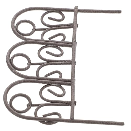 KOMBIUDA Mini -Gartenzaun Mikro-Puppenhauszubehör Mini- - Miniatur-Puppenhauszubehör Halloween-Miniaturen für Puppenhaus Mini-Puppenhaus- Eisen Dark Grey von KOMBIUDA