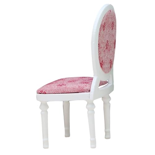 KOMBIUDA Mini-Haussessel Puppenaufbewahrung modern Einzel Bausatz puppenstubenmöbel Dollhouse Furniture Miniaturmöbel für Miniaturstuhl für Figuren Desktop-Mini-Möbel Holz Rosa von KOMBIUDA