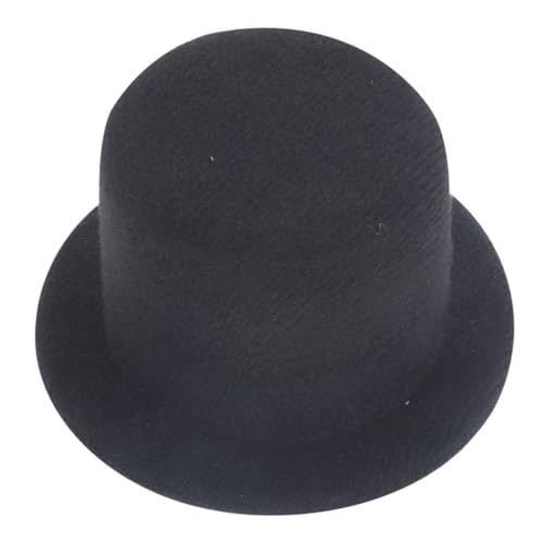 KOMBIUDA Mini-Hut Mini-Zylinder Winzig Party Top-hat-kostüm Geburtstag Kleiner Hut Zauberer Hut Mit Breiter Krempe Puppe Mini-zauberhut Handgefertigte Miniaturhüte Kleine Hüte Black Stoff von KOMBIUDA
