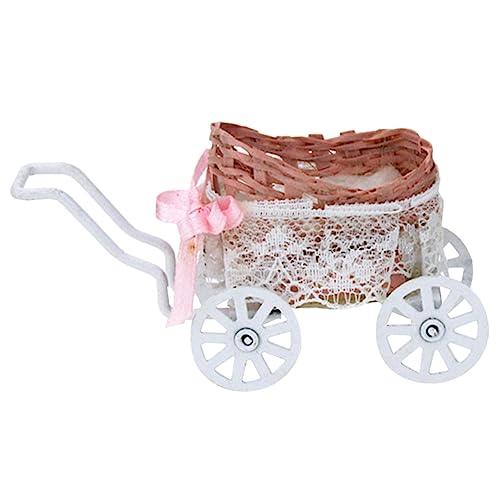 KOMBIUDA Mini-Kinderwagen Puppenmöbel Miniaturmöbel Und Accessoires Miniatur-Kinderwagen Für Puppen Miniatur-kinderwagenmodell Miniatur Kinderzimmer Möbel Hausmöbel Miniatur Legierung von KOMBIUDA