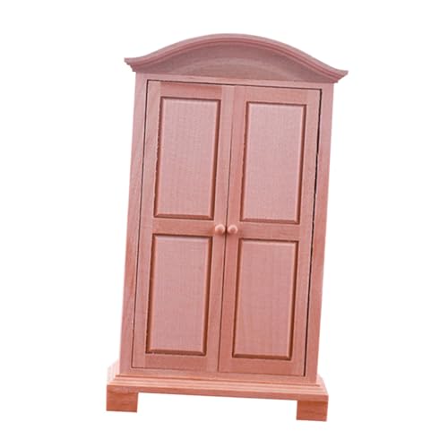 KOMBIUDA Mini-Kleiderschrank-Ornamente holzschrank puppenstubenmöbel puppenhaus Schrank Spielzeug Kleiderschrank für Kinder Schließfach Wohnkultur Puppenhaus-Minimöbel Mini-Hausaccessoire von KOMBIUDA