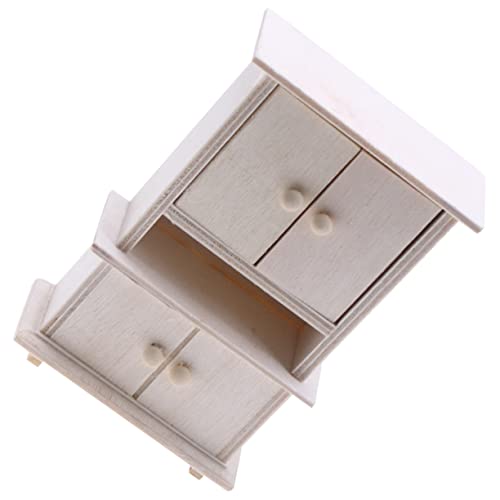 KOMBIUDA Mini-kleiderschrank Aus Holz Puppenhausmöbel Kinderkleiderschrank Modelle Mini-hausmöbel Miniaturmöbel Und Accessoires Schlafzimmer-miniaturen-dekor Spielzeugzimmer Vertikal von KOMBIUDA