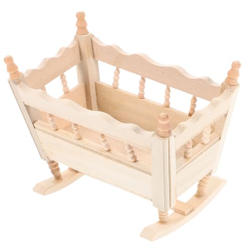 KOMBIUDA Miniatur-Kinderbett Aus Holz Mini-babybett Für Puppenhaus Wiegenmodell Miniaturmöbel Puppenhausmöbel Miniatur KOMBIUDA Miniatur-Kinderbett Aus Holz Mini-babybett Für Puppenhaus Wiegenmodell Miniaturmöbel Puppenhausmöbel Miniatur von KOMBIUDA