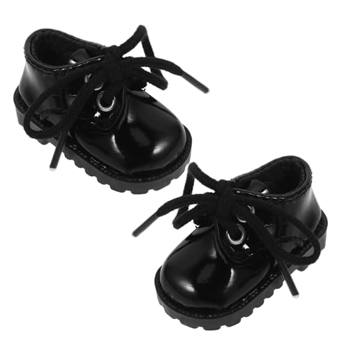 KOMBIUDA Mini Puppenschuhe Schwarze Lackleder Langlebiges Detailreiches Puppenzubehör für Baumwollpuppen Dekorative Mini Schuhmodelle Sammeln KOMBIUDA Mini Puppenschuhe Schwarze Lackleder Langlebiges Detailreiches Puppenzubehör für Baumwollpuppen Dekorative Mini Schuhmodelle Sammeln von KOMBIUDA