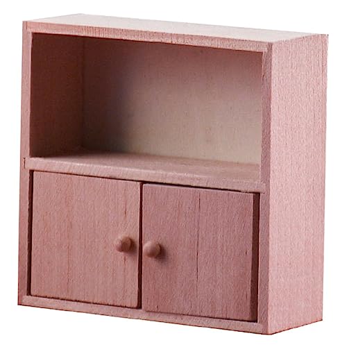 KOMBIUDA Mini-Schrank-Ornamente Figur Mini-Hausschrank realistisch Puppenhausmöbel Requisiten vorratsschrank schließblech Puppenhaus Minischrank Requisite puppenhaus Schrank Holz von KOMBIUDA