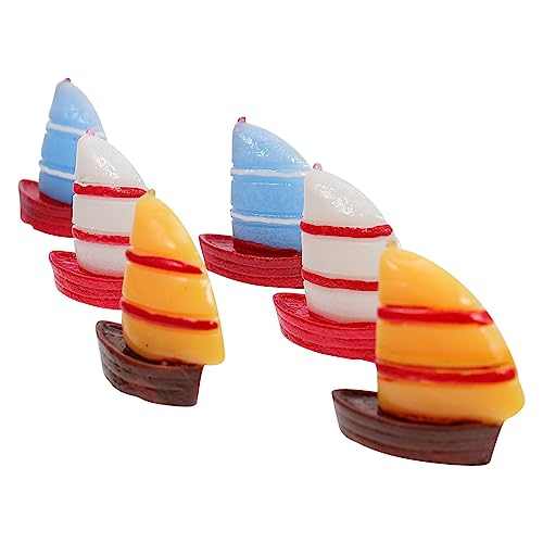 KOMBIUDA Mini Segelboot Dekoration Aus Resin DIY Boot Deko Und Kleine Segelboot Modelle Für Wohnzimmer Schreibtisch Und Themenräume von KOMBIUDA