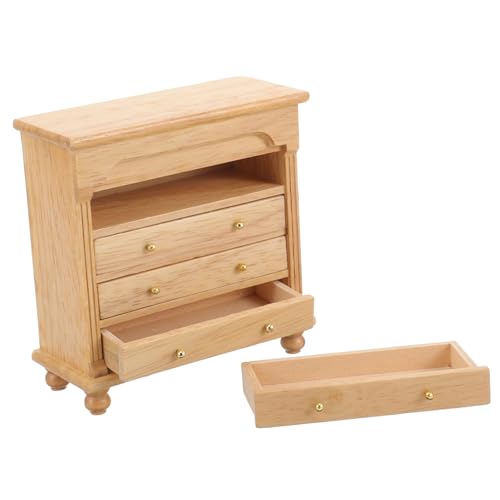 KOMBIUDA Mini-Sideboard in Holzfarbe Kommode Miniaturen Anzeige Regal Figur Miniaturschrank Kleines Puppenhaus Mini-hausschrankmodell Vitrine Miniaturmöbel Süße Mini-Sachen Hölzern KOMBIUDA Mini-Sideboard in Holzfarbe Kommode Miniaturen Anzeige Regal Figur Miniaturschrank Kleines Puppenhaus Mini-hausschrankmodell Vitrine Miniaturmöbel Süße Mini-Sachen Hölzern von KOMBIUDA