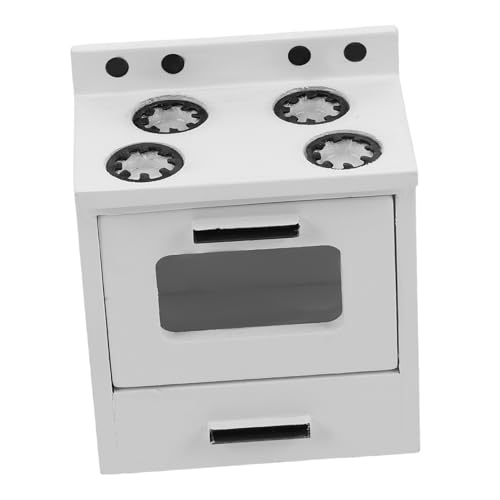 KOMBIUDA Mini-küchenspielzeug Puppenküchenmöbel Kleiner Küchenherd Miniatur -küchenmöbel Mini-möbelmodell Dollhouse Ofen Mini-küchen-Requisiten Mini-küchenmöbel Puppenmöbel Weiß Birke von KOMBIUDA