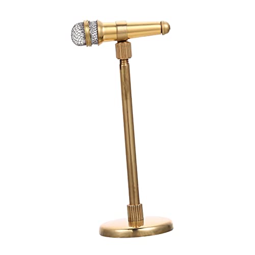 KOMBIUDA Mini-mikrofon Musical Mini-fälschung Stütze Karaoke-Maschine Für Miniatur Schmücken System Kinderspielzeug Karaoke Mini- Karaoke-Lautsprecher Messing Golden von KOMBIUDA