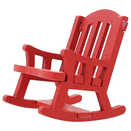 KOMBIUDA Mini-schaukelstuhl-Modell Miniaturmodell Miniaturspielzeug Dekorative Wohnaccessoires Mini-schaukelstühle Miniaturstühle Zum Basteln Minimöbel Für Mini Möbel Hölzern Rot KOMBIUDA Mini-schaukelstuhl-Modell Miniaturmodell Miniaturspielzeug Dekorative Wohnaccessoires Mini-schaukelstühle Miniaturstühle Zum Basteln Minimöbel Für Mini Möbel Hölzern Rot von KOMBIUDA