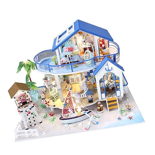 KOMBIUDA Miniatur-DIY Bausatz Modellhaus Zum Selber Bauen Mini-DIY-bausatz Aus Holz Kreativer Bausatz Für Kinder Manueller Modellbausatz von KOMBIUDA