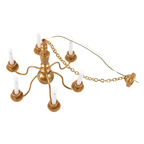 KOMBIUDA Miniatur Deckenlampe Für Modelle Mini Kronleuchter Mit Weißem Licht Ideales Zubehör Für Sandtisch Diorama Und Puppenhausgestaltung Perfektes DIY Material von KOMBIUDA