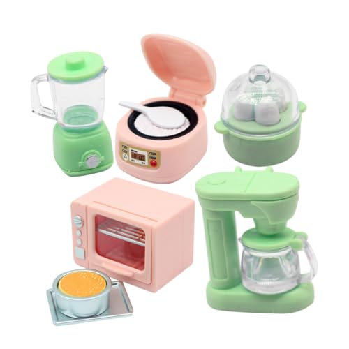 KOMBIUDA Miniatur Küchenzubehör Set Teilig Puppenhaus Küche mit Ofen Kaffeemaschine und Eierkocher Detailgetreues Miniatur Modell für Puppenmöbel und Dekoration KOMBIUDA Miniatur Küchenzubehör Set Teilig Puppenhaus Küche mit Ofen Kaffeemaschine und Eierkocher Detailgetreues Miniatur Modell für Puppenmöbel und Dekoration von KOMBIUDA