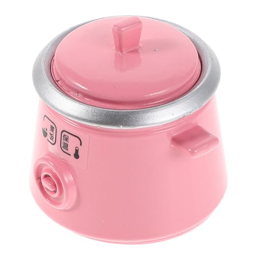KOMBIUDA Miniatur Metall Reiskocher für Puppenhaus Detailgetreues Mini Kochgerät mit Zubehör Tragbares Küchenzubehör für Rollenspiel und Puppenhausdeko von KOMBIUDA