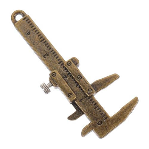 KOMBIUDA Miniatur-Schiebeschieber Puppenhaus-Lineal winziger Messschieber Puppenhauszubehör Miniatur-Messschieber Mini- -DIY-Schmuck kleines Lineal Miniaturdekor Mini-Lernbedarf Metall von KOMBIUDA