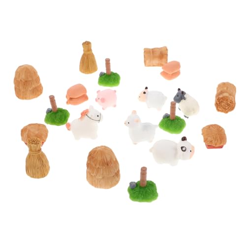 KOMBIUDA Miniature Farm Animal Set Kreative Dekoration mit Kleinen Tierfiguren und Heuballen für Mikro Landschaften und Puppenhäuser Nachhaltige Handarbeit und Ansprechendes Design KOMBIUDA Miniature Farm Animal Set Kreative Dekoration mit Kleinen Tierfiguren und Heuballen für Mikro Landschaften und Puppenhäuser Nachhaltige Handarbeit und Ansprechendes Design von KOMBIUDA