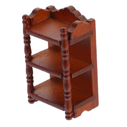 KOMBIUDA Miniaturmöbel Puppe Winziger Beistelltisch Nachttisch Mini-küchendekoration Miniaturmodell Mini-holzmöbel-Ornament Küchenszenenmodell Hölzern Light Brown von KOMBIUDA