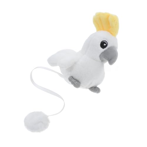 KOMBIUDA Mit Der Schulter Ausgestopfter Papagei Bunt Papageienkostüm Für Piraten-Cosplay-Accessoire Gefüllter Papagei Für Die Schulter Halloween-partygeschenk Groß Pp-Baumwolle Weiß von KOMBIUDA