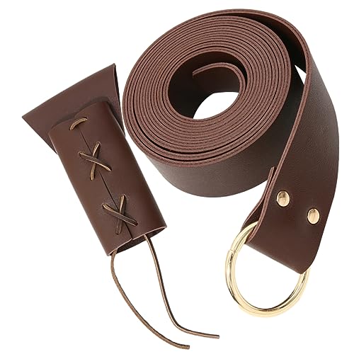 KOMBIUDA Mittelalterlicher Schwertgürtel aus Weichem Material mit Ergonomischem Froschverschluss Verstellbar und Langlebig Geeignet für Cosplay Bühnenauftritte und Halloween Kostüme von KOMBIUDA