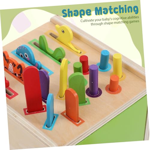 KOMBIUDA Montessori Holzspielzeug Farb Formsortierer Holzspiel für Kleinkinder zur Kognitiven Frühkindliche Entwicklung Lernspielzeug aus Nachhaltigem Holz von KOMBIUDA
